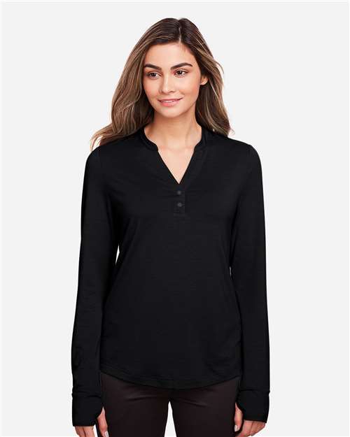 Black Women's JAQ Snap-Up Stretch Performance Pullover - NE400W