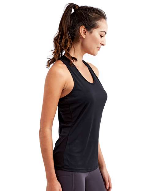Black Women's Knot Back Venus Tank - TD042
