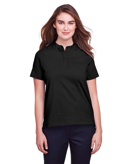 Black Women's Lakeshore Stretch Cotton Performance Polo - UC105W