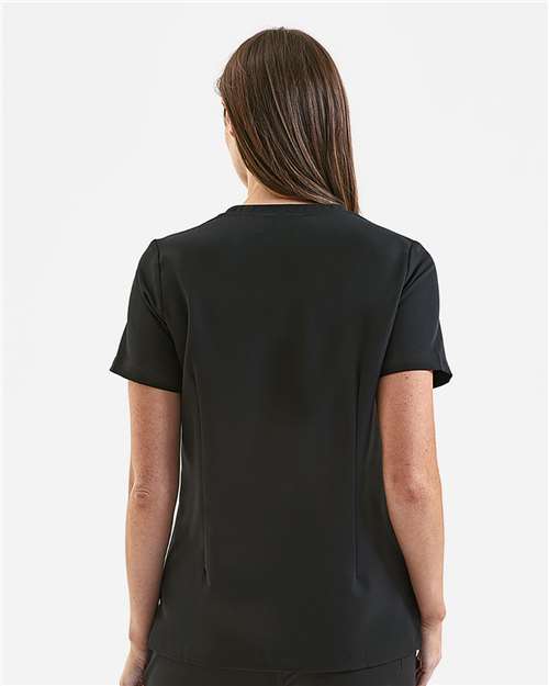 Black Women's Limitless V-Neck Stretch Scrub Top - NN300