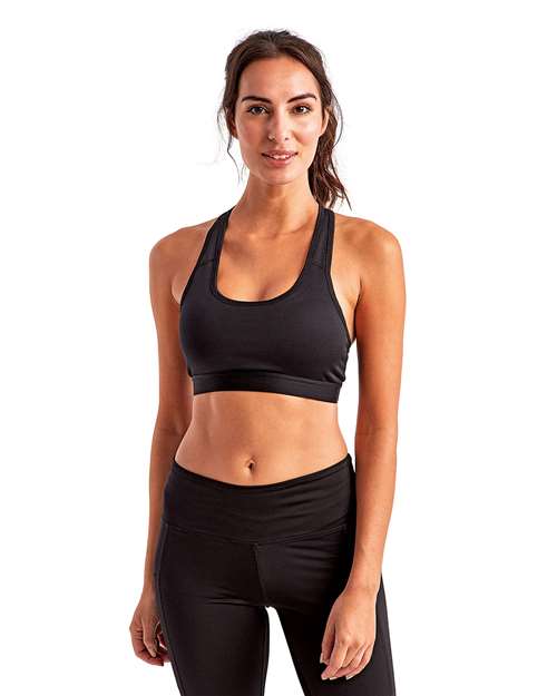 Black Women's Medium Impact Sports Bra - TD920
