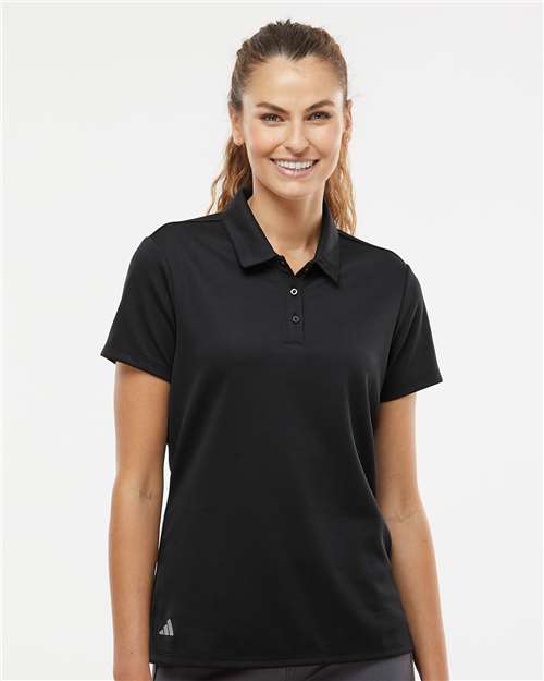 Black Women's Micro Pique Polo - A581