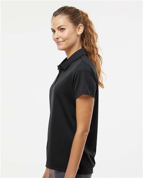 Black Women's Micro Pique Polo - A581