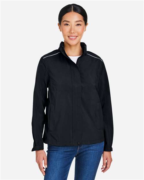 Black Women's Packable Rain Jacket - CE712W