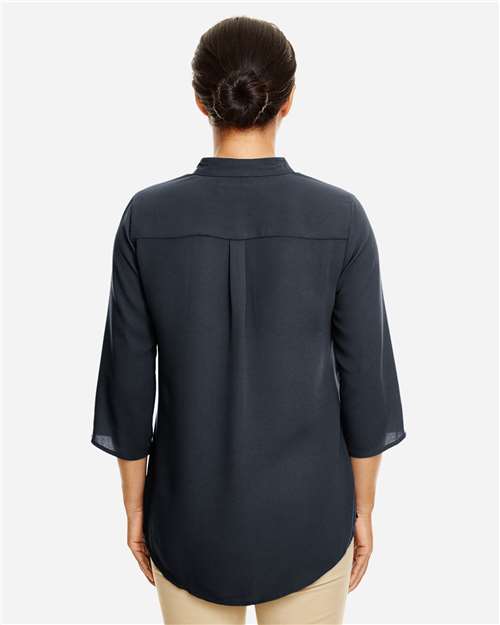 Black Women's Perfect Fit™ Three-Quarter Sleeve Crepe Tunic - DP611W