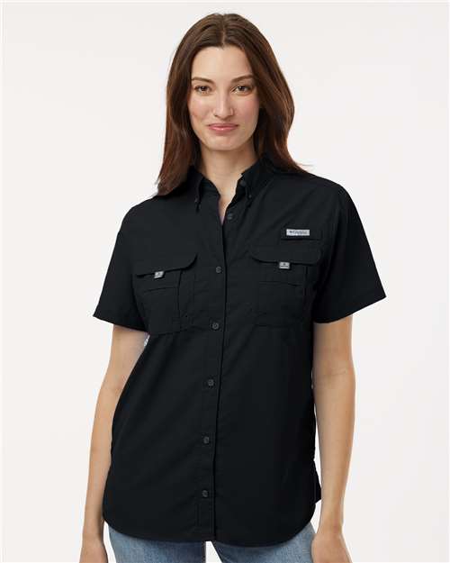 Black Women's PFG Bahama™ Short Sleeve Shirt - 212473