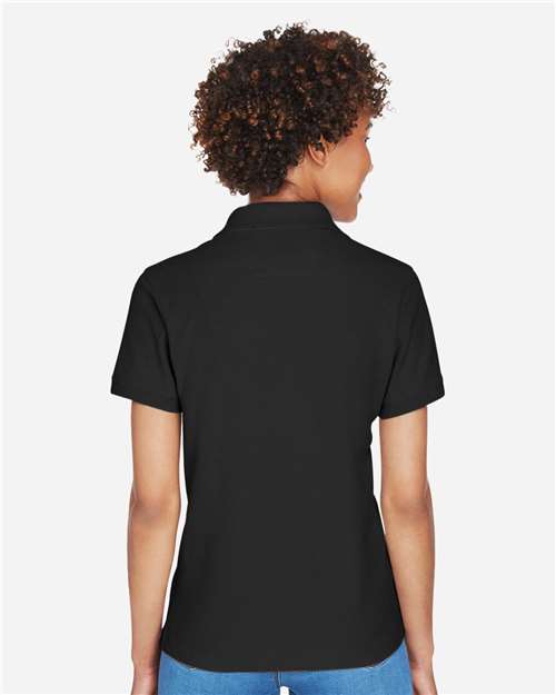 Black Women's Pima Piqué Polo - D100W
