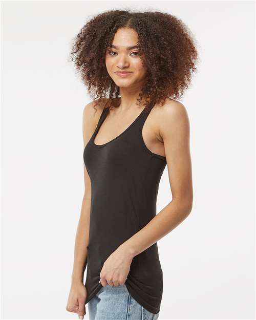 Black Women's Poly-Rich Racerback Tank Top - 190