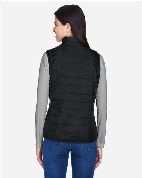 Black Women's Prevail Packable Puffer Vest - CE702W