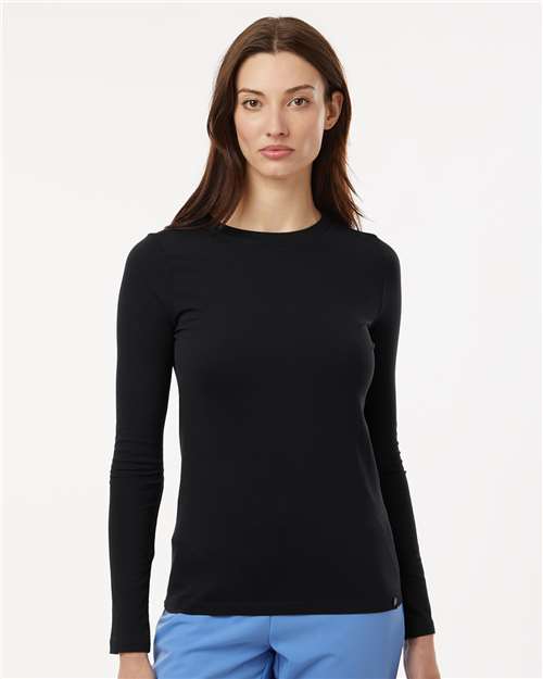 Black Women's RegenX Cotton Underscrub Long Sleeve T-Shirt - W30002U