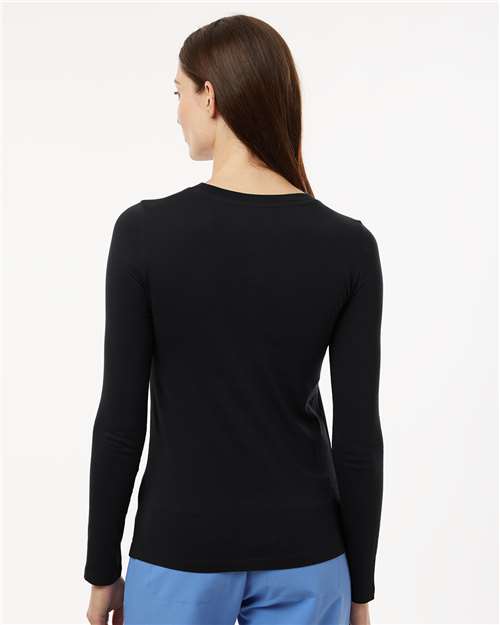 Black Women's RegenX Cotton Underscrub Long Sleeve T-Shirt - W30002U
