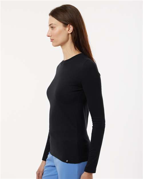 Black Women's RegenX Cotton Underscrub Long Sleeve T-Shirt - W30002U