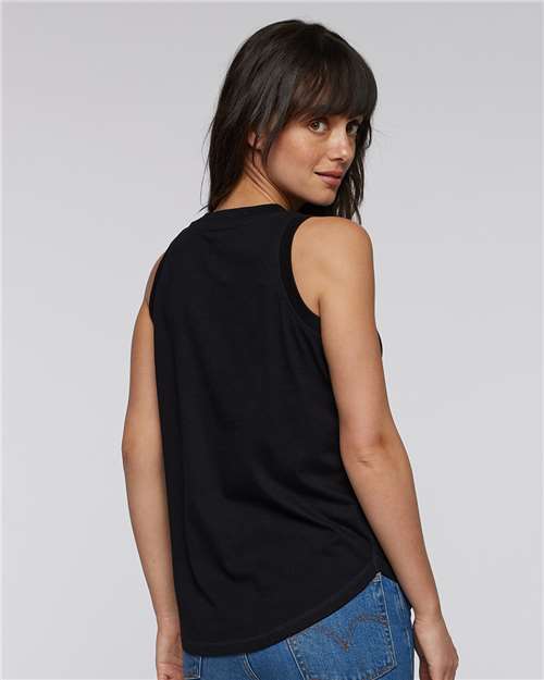 Black Women's Relaxed Fine Jersey Tank - 3592