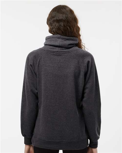 Black Women’s Relay Cowl Neck Sweatshirt - 8653