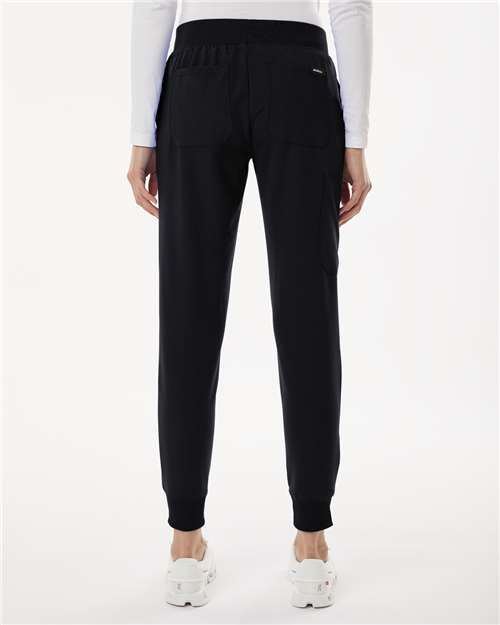 Black Women's Silex Knit-Waist Scrub Joggers - Petite Sizes - W20003P