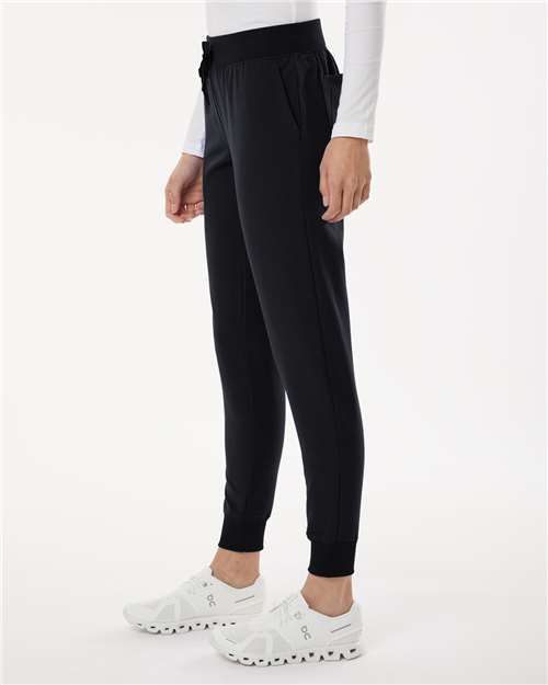 Black Women's Silex Knit-Waist Scrub Joggers - Petite Sizes - W20003P