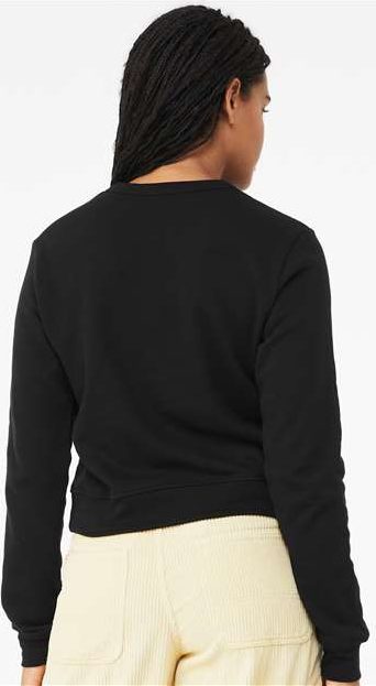 Black Women's Sponge Fleece Classic Crewneck Sweatshirt - 7511