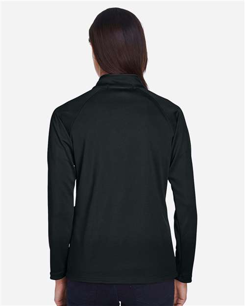 Black Women's Stretch Tech-Shell® Compass Quarter-Zip Pullover - DG440W
