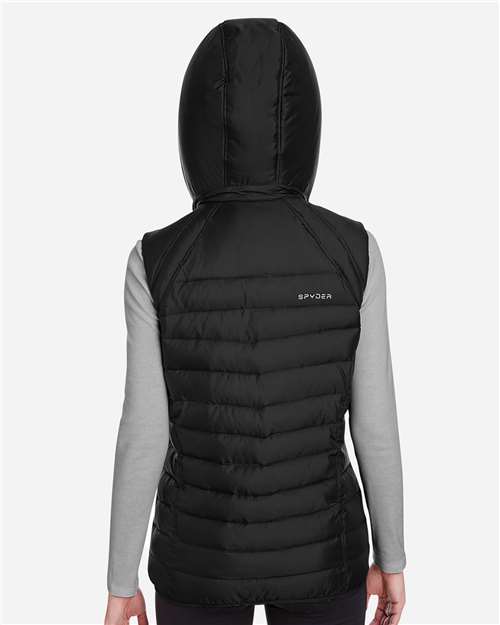 Black Women's Supreme Puffer Vest - S16641