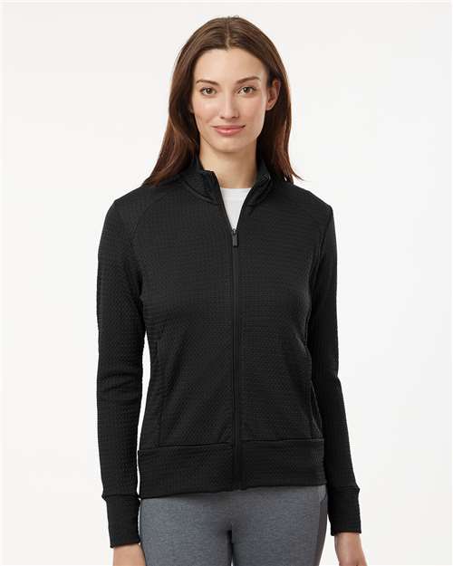 Black Women's Ultimate Textured Full-Zip Jacket - A1007