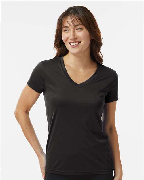 Black Women's Vera V-Neck T-Shirt - 203