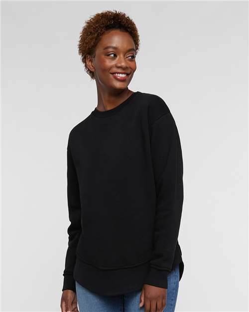 Black Women's Weekend Fleece Crewneck Sweatshirt - 3525