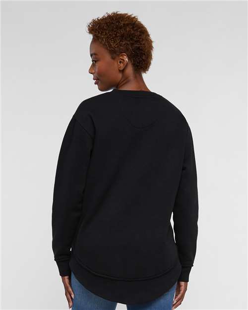 Black Women's Weekend Fleece Crewneck Sweatshirt - 3525
