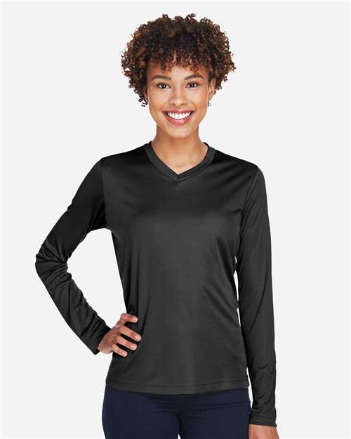 Black Women's Zone Performance Long Sleeve T-Shirt - TT11WL