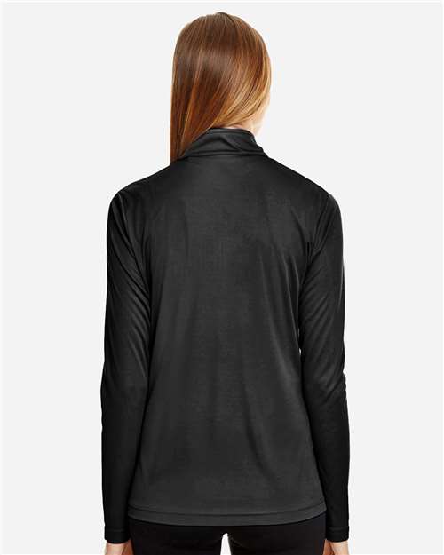 Black Women's Zone Performance Quarter-Zip Pullover - TT31W