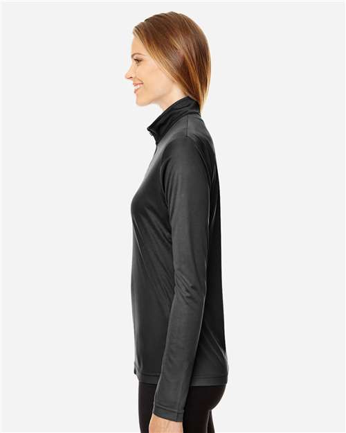 Black Women's Zone Performance Quarter-Zip Pullover - TT31W