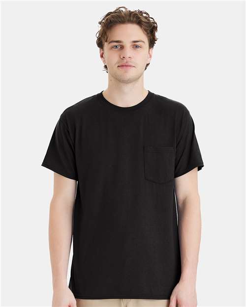 Black Workwear Pocket T-Shirt - W110