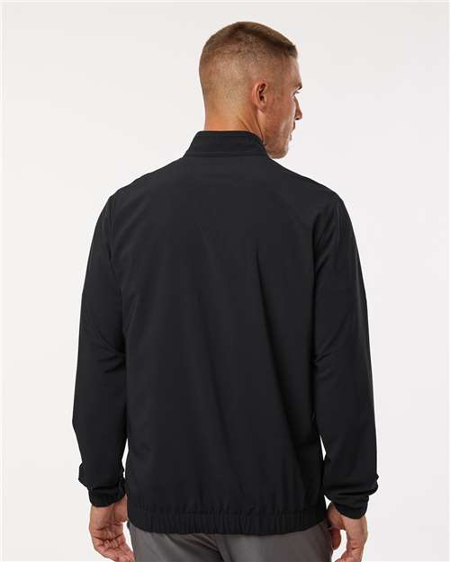 Black Woven Half-Zip Pullover - A705