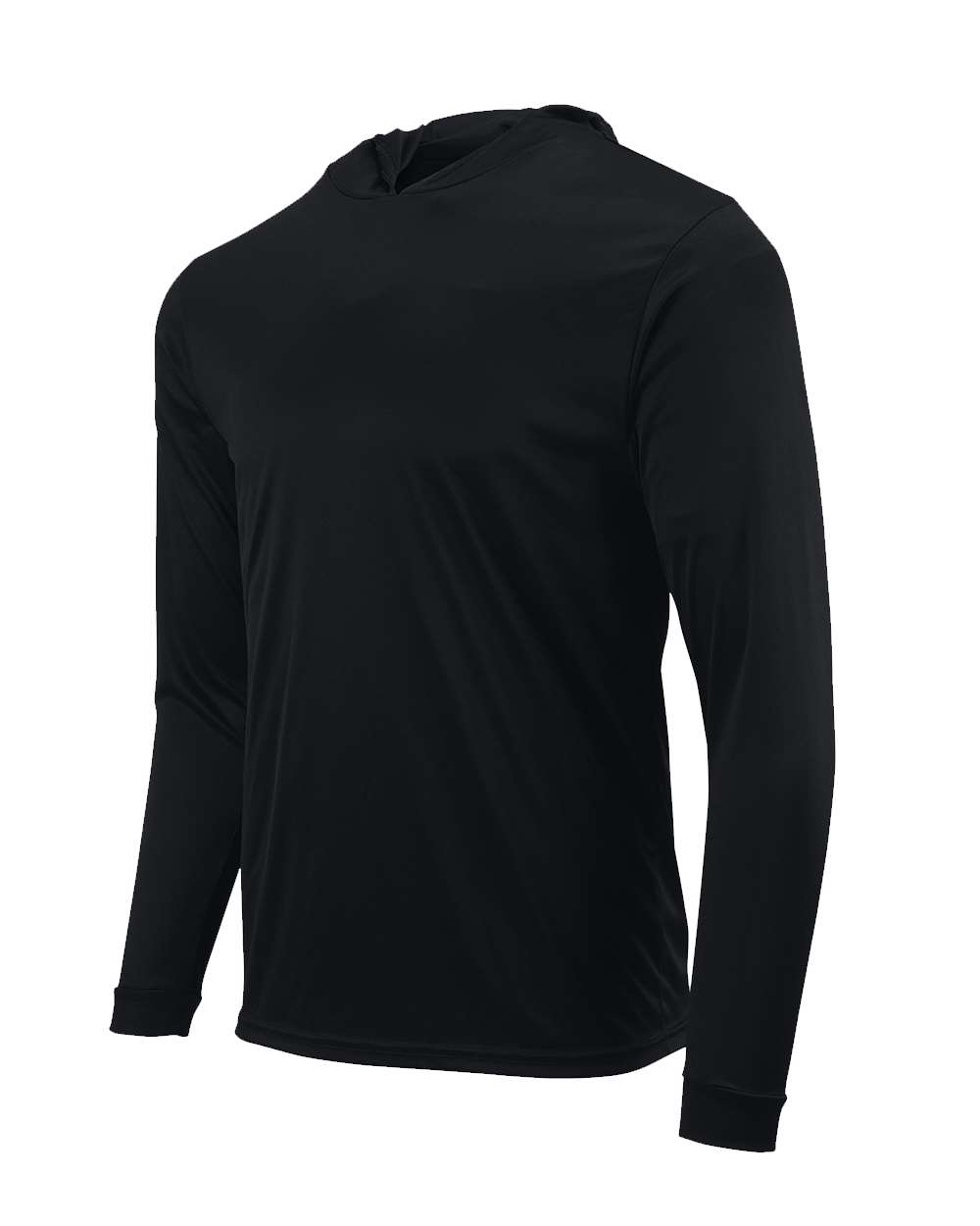 Black Youth Bahama Performance Hooded Long Sleeve T-Shirt - 221Y