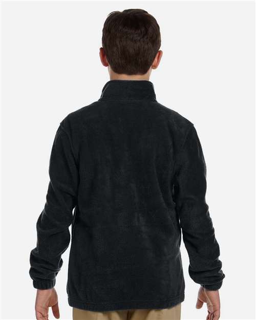 Black Youth Full-Zip Fleece - M990Y