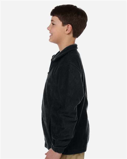 Black Youth Full-Zip Fleece - M990Y
