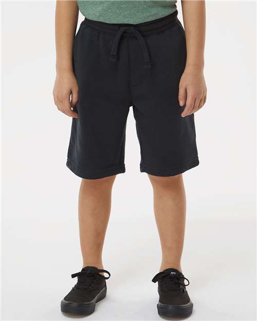 Black Youth Lightweight Special Blend Fleece Shorts - PRM16SRT