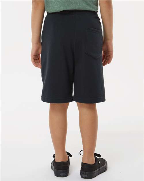 Black Youth Lightweight Special Blend Fleece Shorts - PRM16SRT