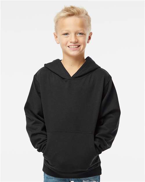 Black Youth Midweight Hooded Sweatshirt - SS4001Y