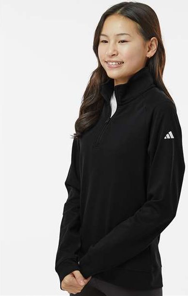 Black Youth Quarter-Zip Pullover - A4001