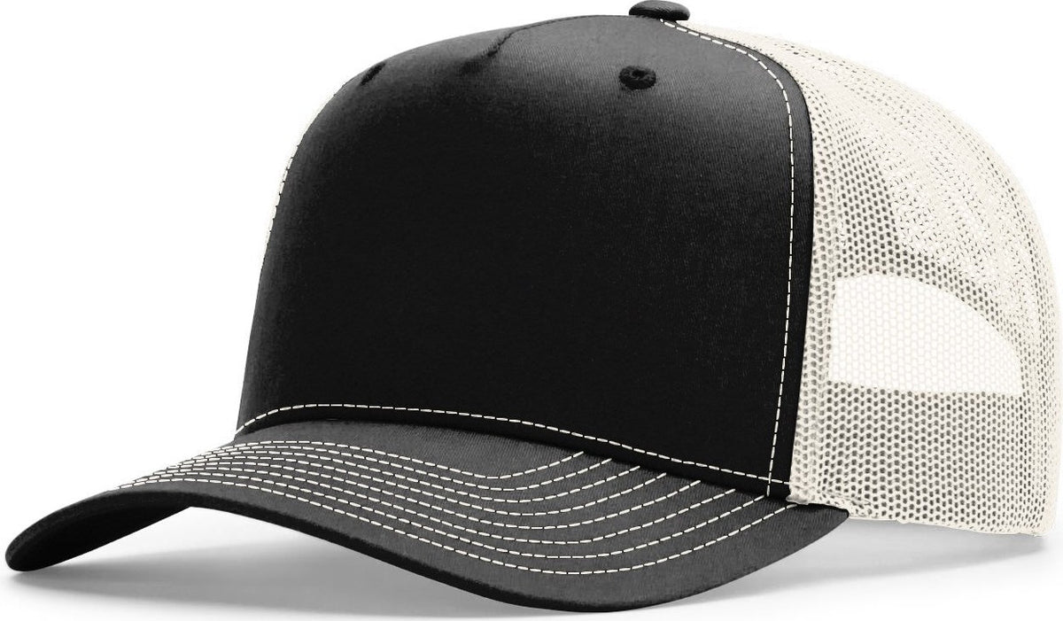 Black/Birch Five Panel Champ Trucker