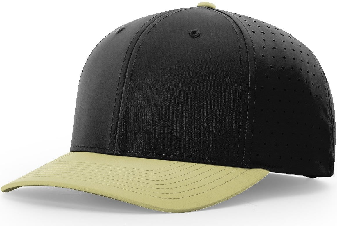 Black/Vegas Gold Laser Perf R-Flex Snapback grouped