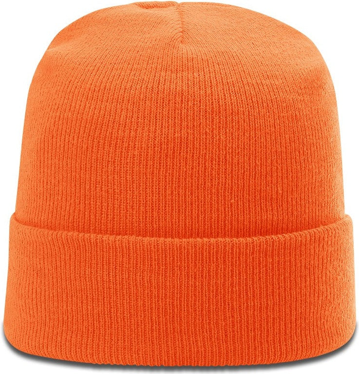 Blaze Orange Solid Beanie with Cuff