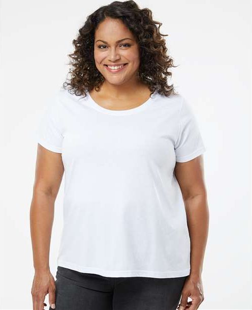 Blended White Curvy Collection Women's Fine Jersey Tee - 3816