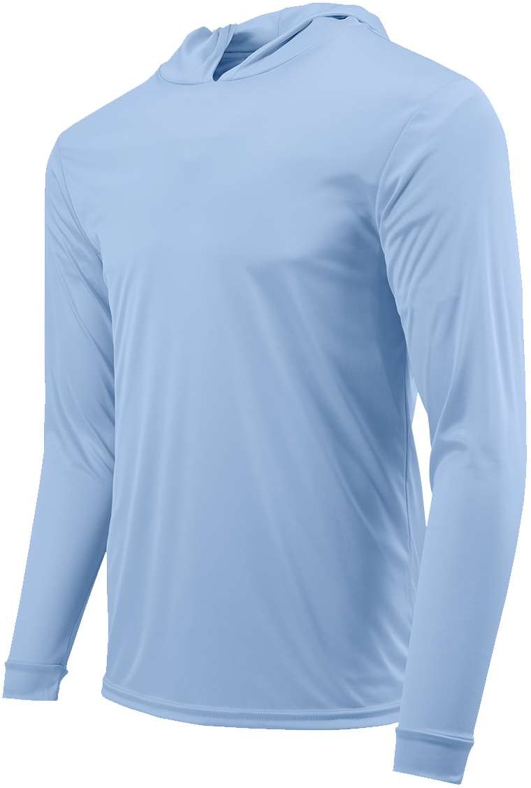 Blue Mist Youth Bahama Performance Hooded Long Sleeve T-Shirt - 221Y