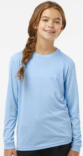 Blue Mist Youth Long Islander Performance Long Sleeve T-Shirt - 218Y
