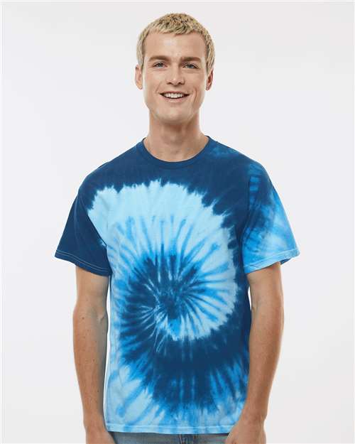 Blue Ocean Multi-Color Tie-Dyed T-Shirt - 1000