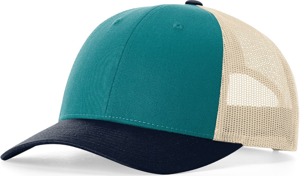 Blue Teal/Birch/Navy Low Pro Trucker grouped