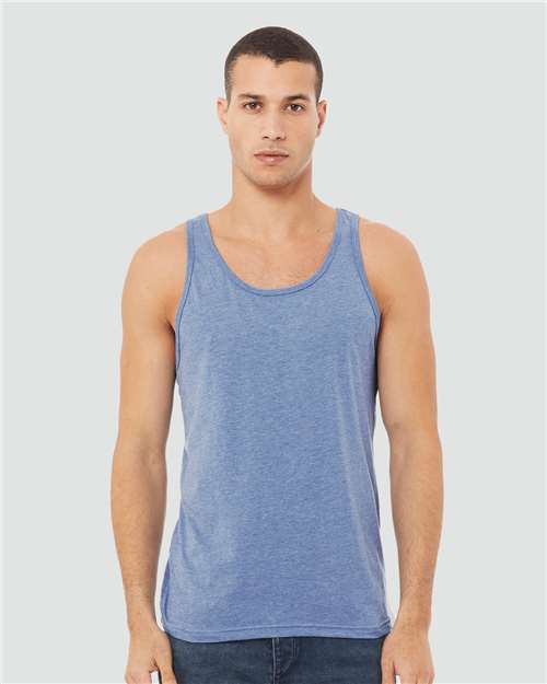 Blue Triblend Triblend Tank - 3484