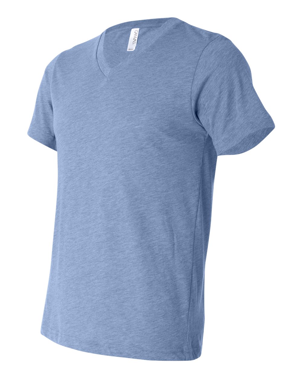 Blue Triblend Triblend V-Neck Short Sleeve Tee - 3415