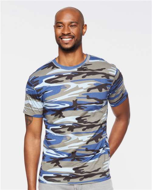 Blue Woodland Camo Tee - 3907